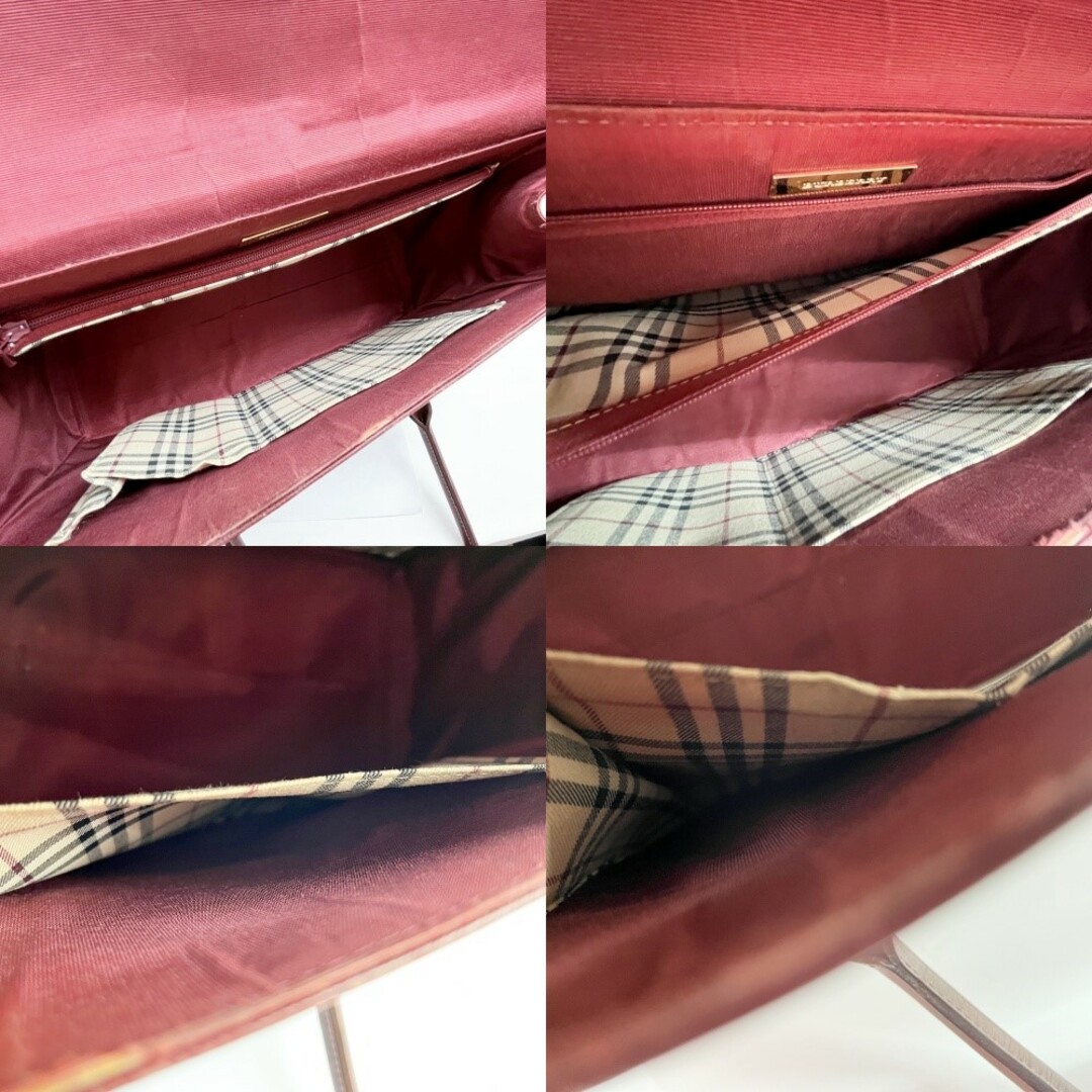 BURBERRY - ◇◇BURBERRY バーバリー ハンドバッグ レッド BURBERRY - ◇◇BURBERRY バーバリー ハンドバッグ レッド
