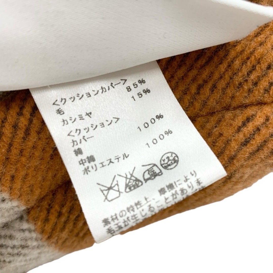 HERMES - エルメス HERMES オレンジ ベージュ ロゴ クッションの HERMES - エルメス HERMES オレンジ ベージュ ロゴ クッションの