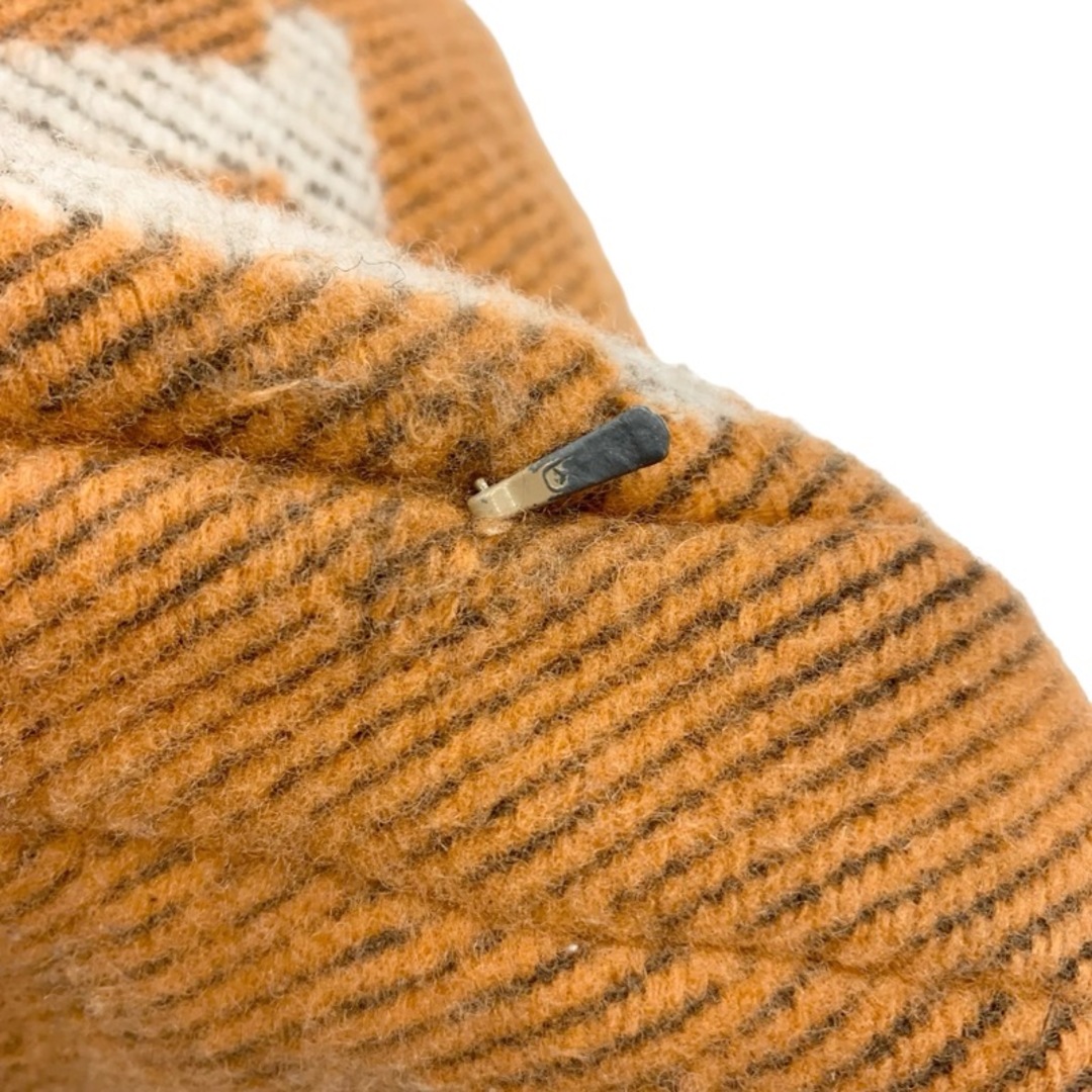 HERMES - エルメス HERMES オレンジ ベージュ ロゴ クッションの HERMES - エルメス HERMES オレンジ ベージュ ロゴ クッションの