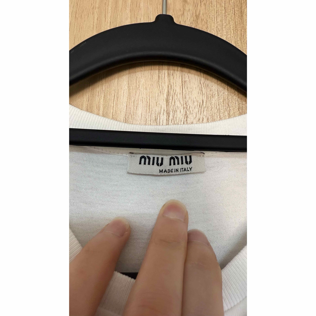 MIU MIU - 【極美品】miumiu 白Tシャツと黒スカートロング MIU MIU - 【極美品】miumiu 白Tシャツと黒スカートロング