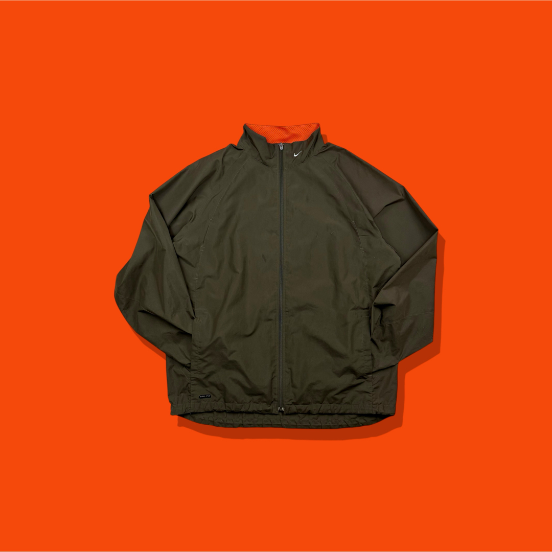 NIKE - 00s Y2K NIKE ナイキ ナイロンジャケット カーキ NIKE - 00s Y2K NIKE ナイキ ナイロンジャケット カーキ