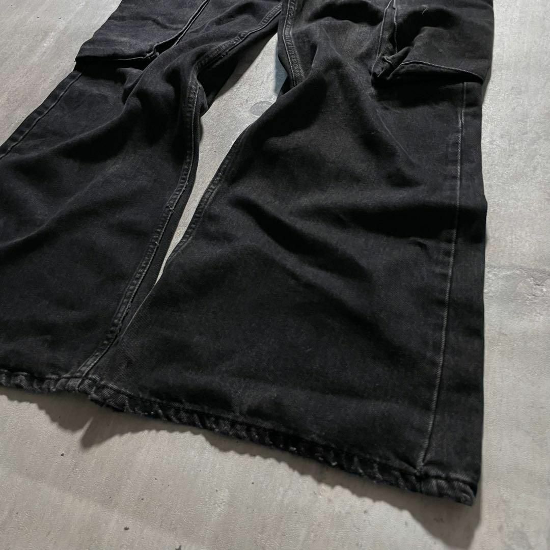 ZARA - y2k グランジ ZARA 鬼フレア カーゴパンツ ブラック ZARA - y2k グランジ ZARA 鬼フレア カーゴパンツ ブラック