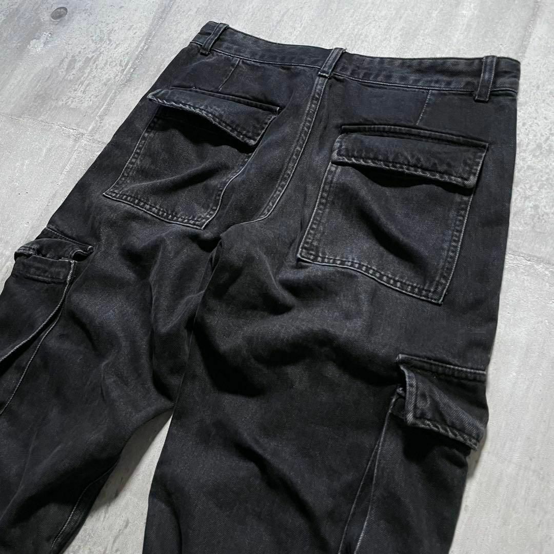 ZARA - y2k グランジ ZARA 鬼フレア カーゴパンツ ブラック ZARA - y2k グランジ ZARA 鬼フレア カーゴパンツ ブラック