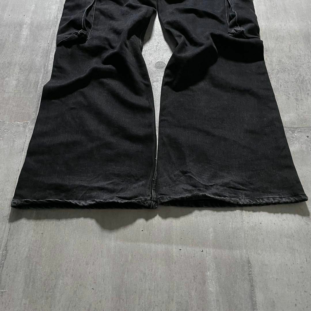 ZARA - y2k グランジ ZARA 鬼フレア カーゴパンツ ブラック ZARA - y2k グランジ ZARA 鬼フレア カーゴパンツ ブラック