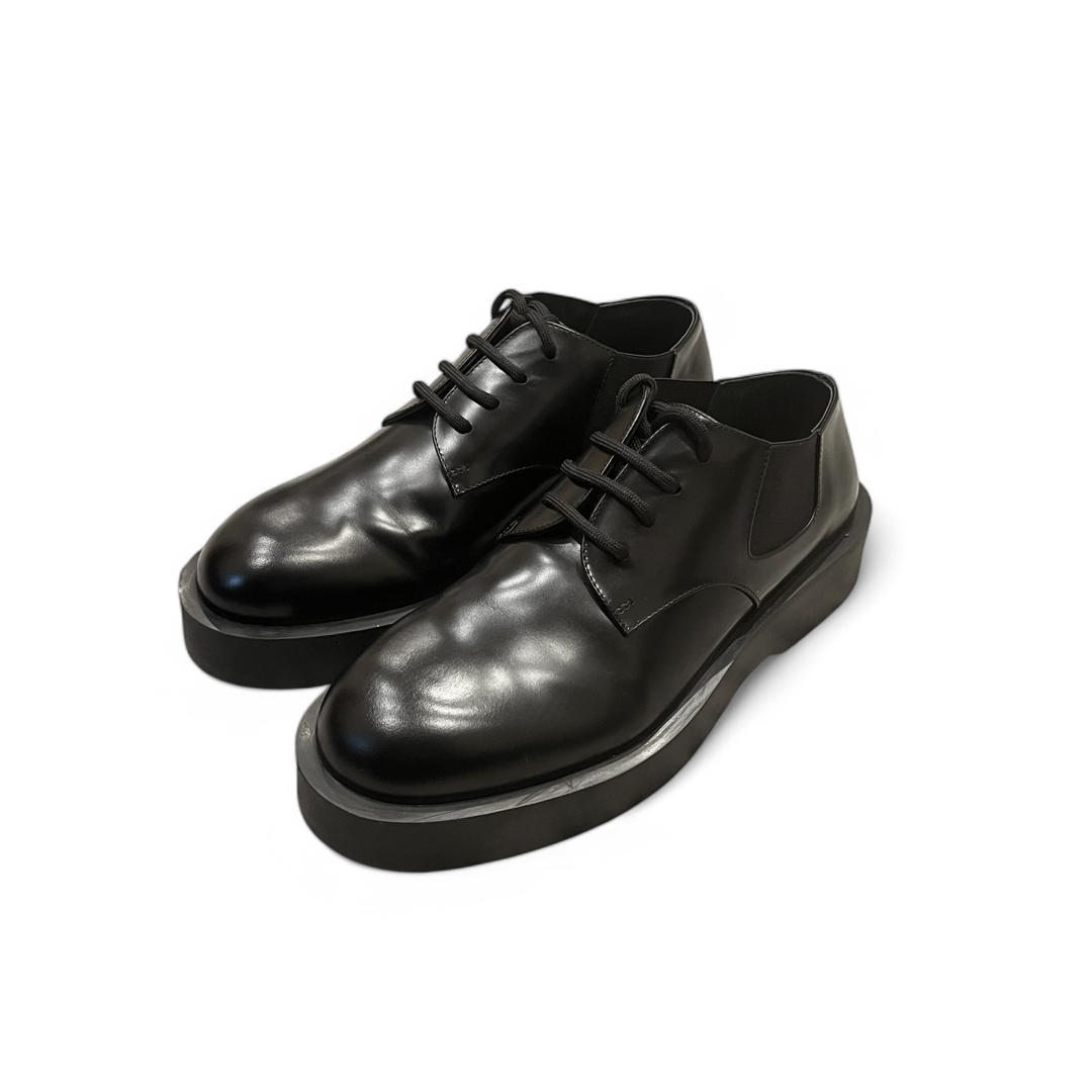 JIL SANDER - JIL SANDER レースアップ サイドゴア レザー JIL SANDER - JIL SANDER レースアップ サイドゴア レザー