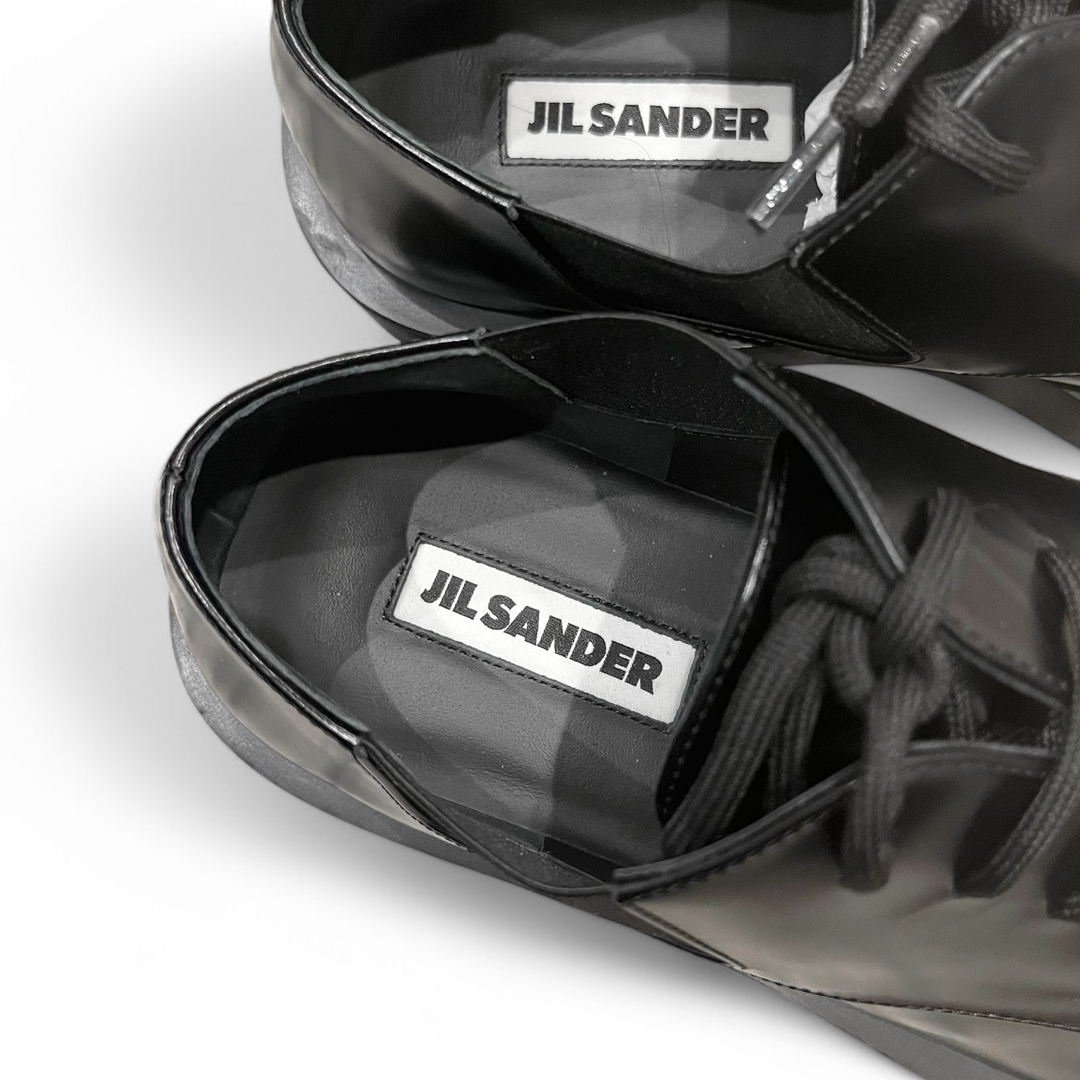 JIL SANDER - JIL SANDER レースアップ サイドゴア レザー JIL SANDER - JIL SANDER レースアップ サイドゴア レザー