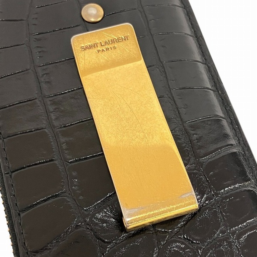 Yves Saint Laurent - イヴ・サンローラン ブラック レザー Yves Saint Laurent - イヴ・サンローラン ブラック レザー