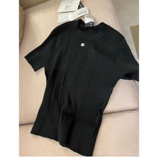 CHANEL - 新品同様 シャネル カシミヤ混 長袖 クルーネック CHANEL - 新品同様 シャネル カシミヤ混 長袖 クルーネック