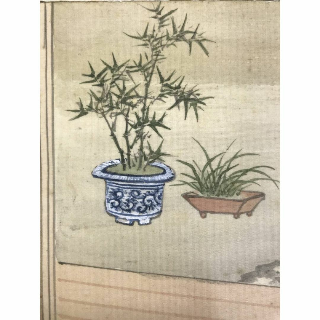 真作/佐藤旭眞/美人趣味之図/美人画/美人図/横物/掛軸☆宝船☆AF 真作/佐藤旭眞/美人趣味之図/美人画/美人図/横物/掛軸☆宝船☆AF