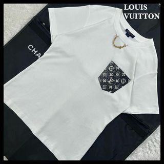 LOUIS VUITTON - LOUIS VUITTON パッチワーク ロゴ プリント T LOUIS VUITTON - LOUIS VUITTON パッチワーク ロゴ プリント T