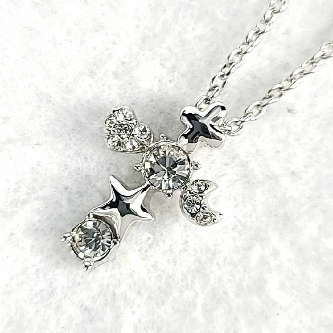 SWAROVSKI - ○未使用級◇スワロフスキー クロス ネックレス SWAROVSKI - ○未使用級◇スワロフスキー クロス ネックレス