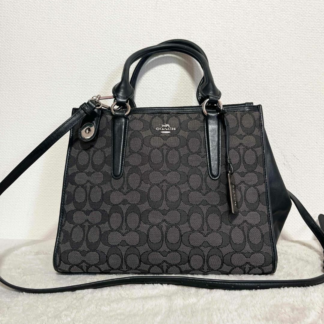 COACH - 美品✨COACHコーチショルダーバッグトートバッググレー COACH - 美品✨COACHコーチショルダーバッグトートバッググレー