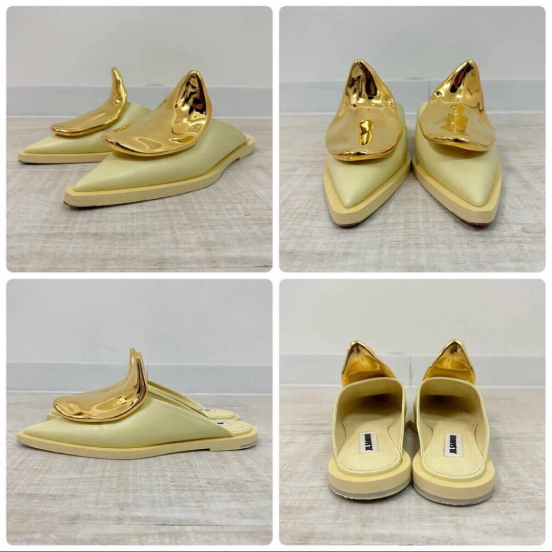 JIL SANDER - 22ss 良品 ジルサンダー メタル プレート ミュール JIL SANDER - 22ss 良品 ジルサンダー メタル プレート ミュール