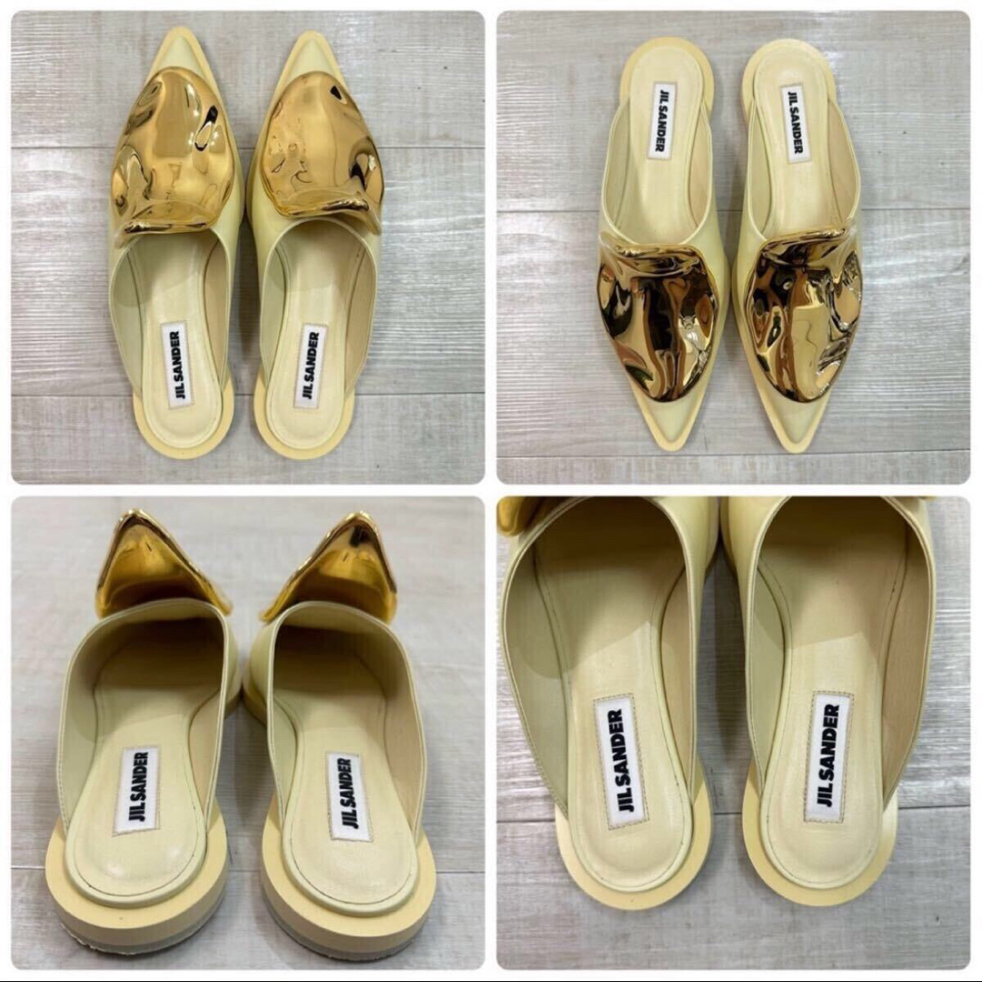 JIL SANDER - 22ss 良品 ジルサンダー メタル プレート ミュール JIL SANDER - 22ss 良品 ジルサンダー メタル プレート ミュール
