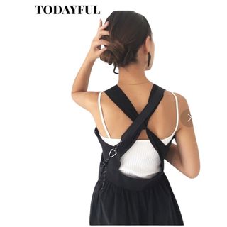 TODAYFUL - バックオープンリネンドレスの通販 by にこまる's TODAYFUL - バックオープンリネンドレスの通販 by にこまる's