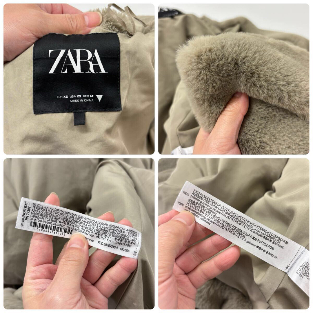ZARA - 良品 ZARA フェイク ファー コート 1255 895 811 サイズ ZARA - 良品 ZARA フェイク ファー コート 1255 895 811 サイズ