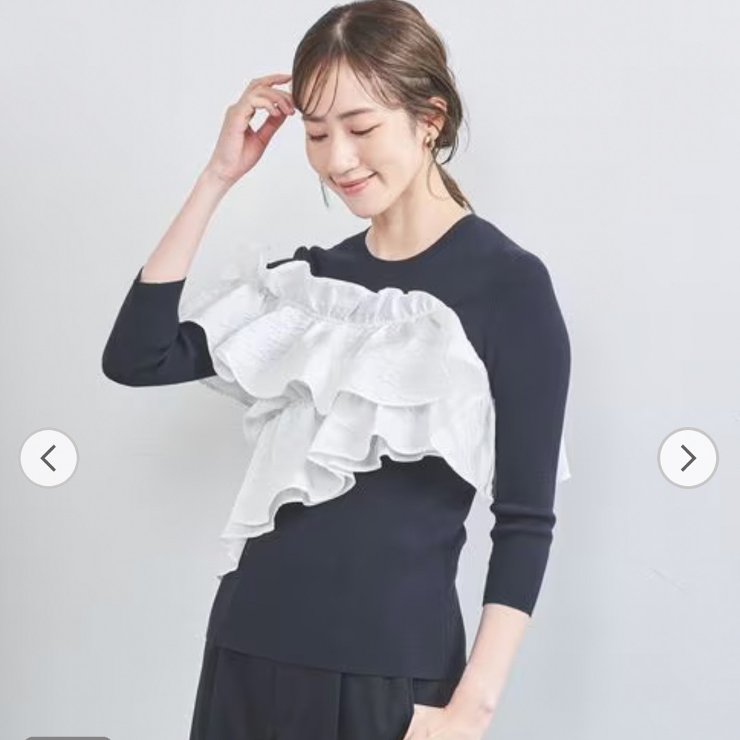 UNITED ARROWS - UNITED ARROWS ジャカード フリル ビスチェ UNITED ARROWS - UNITED ARROWS ジャカード フリル ビスチェ