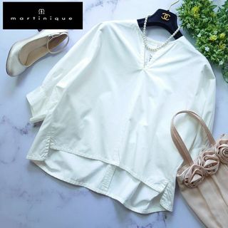 martinique - martinique マルティニーク ブラウス F 白 【古着 martinique - martinique マルティニーク ブラウス F 白 【古着