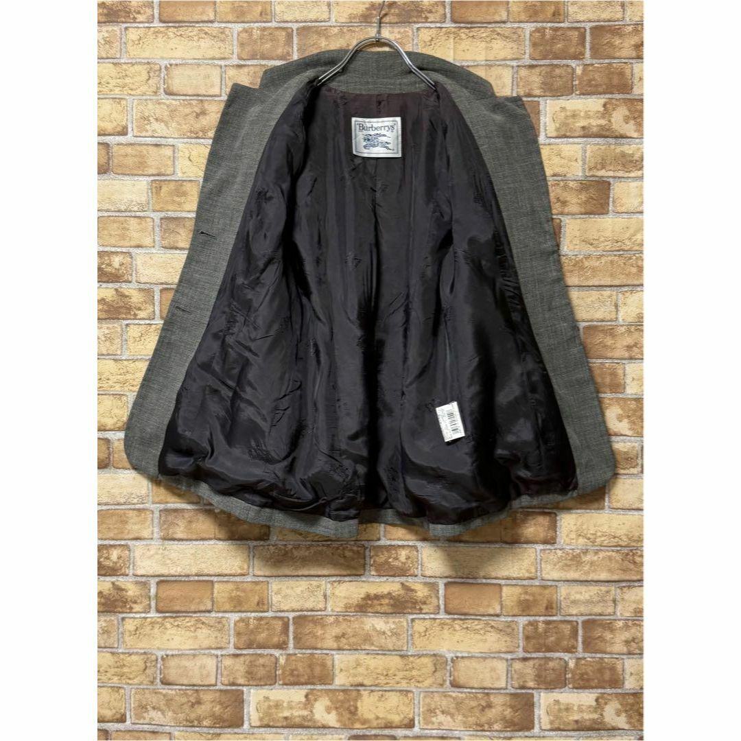 BURBERRY - バーバリー テーラードジャケット グレー ツーピース BURBERRY - バーバリー テーラードジャケット グレー ツーピース