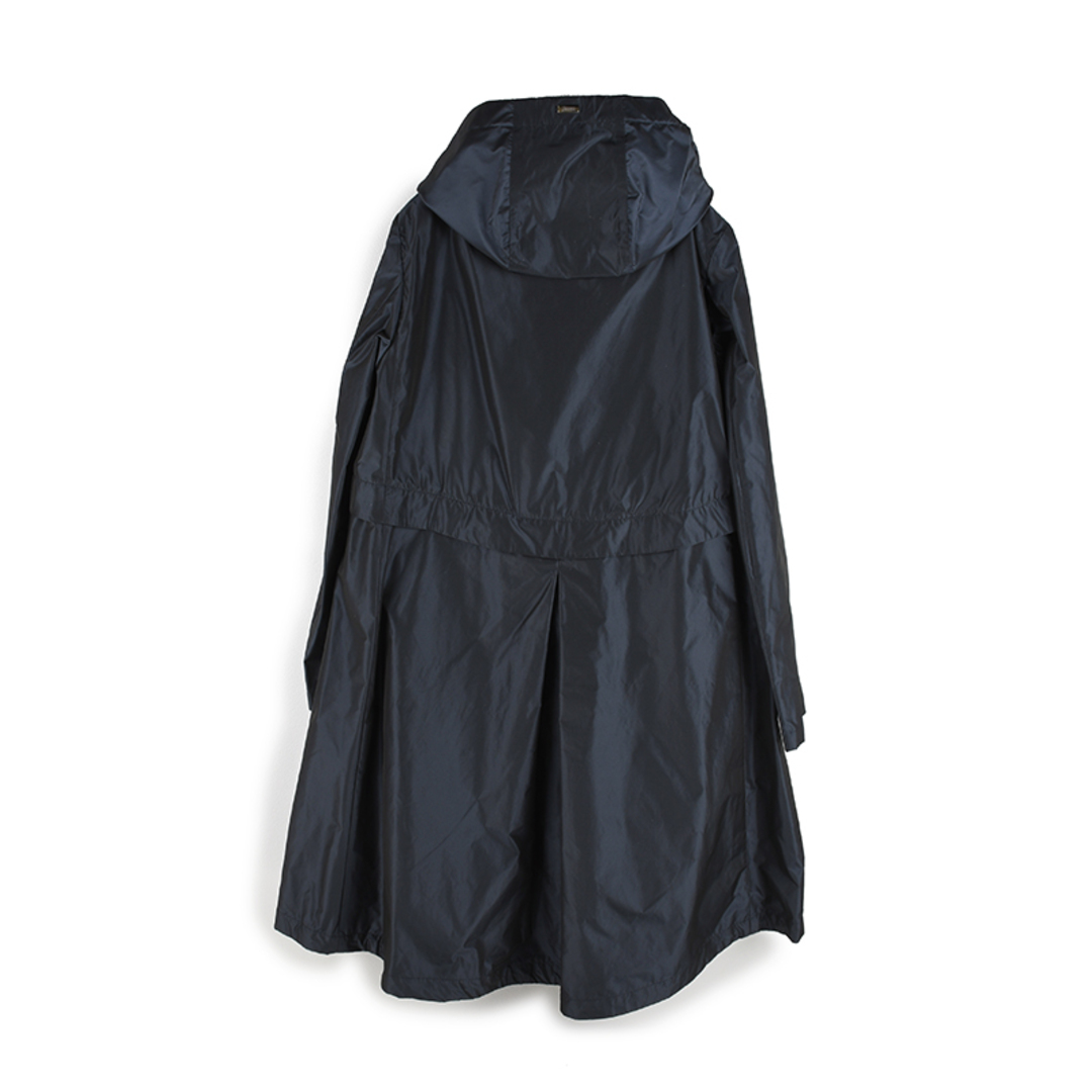HERNO - HERNO ヘルノ レディース ネイビーフーデットロング HERNO - HERNO ヘルノ レディース ネイビーフーデットロング