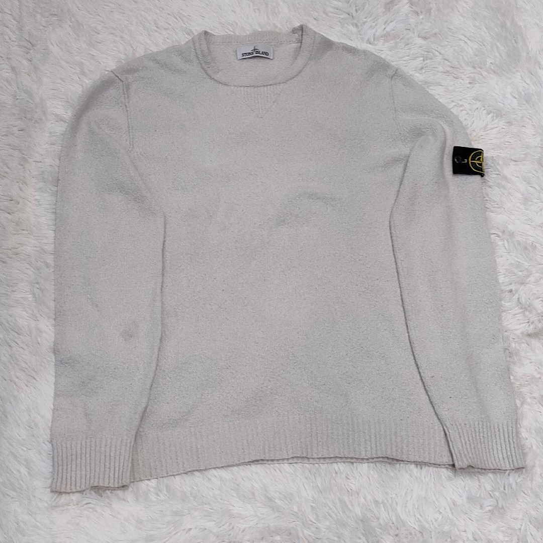STONE ISLAND - STONE ISLAND ウールセーター オフホワイトの STONE ISLAND - STONE ISLAND ウールセーター オフホワイトの