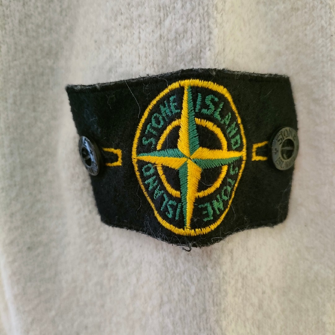 STONE ISLAND - STONE ISLAND ウールセーター オフホワイトの STONE ISLAND - STONE ISLAND ウールセーター オフホワイトの