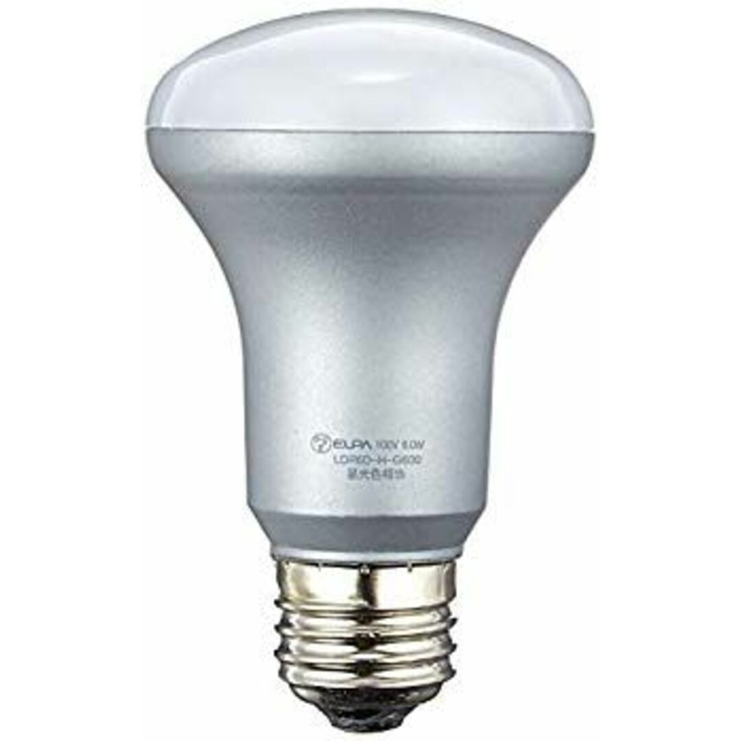 ELPA LED電球 レフ球形 口金直径26mm 昼光色 LDR6D-H-G600 khxv5rg インテリア/住まい/日用品のライト/照明/LED(蛍光灯/電球)の商品写真