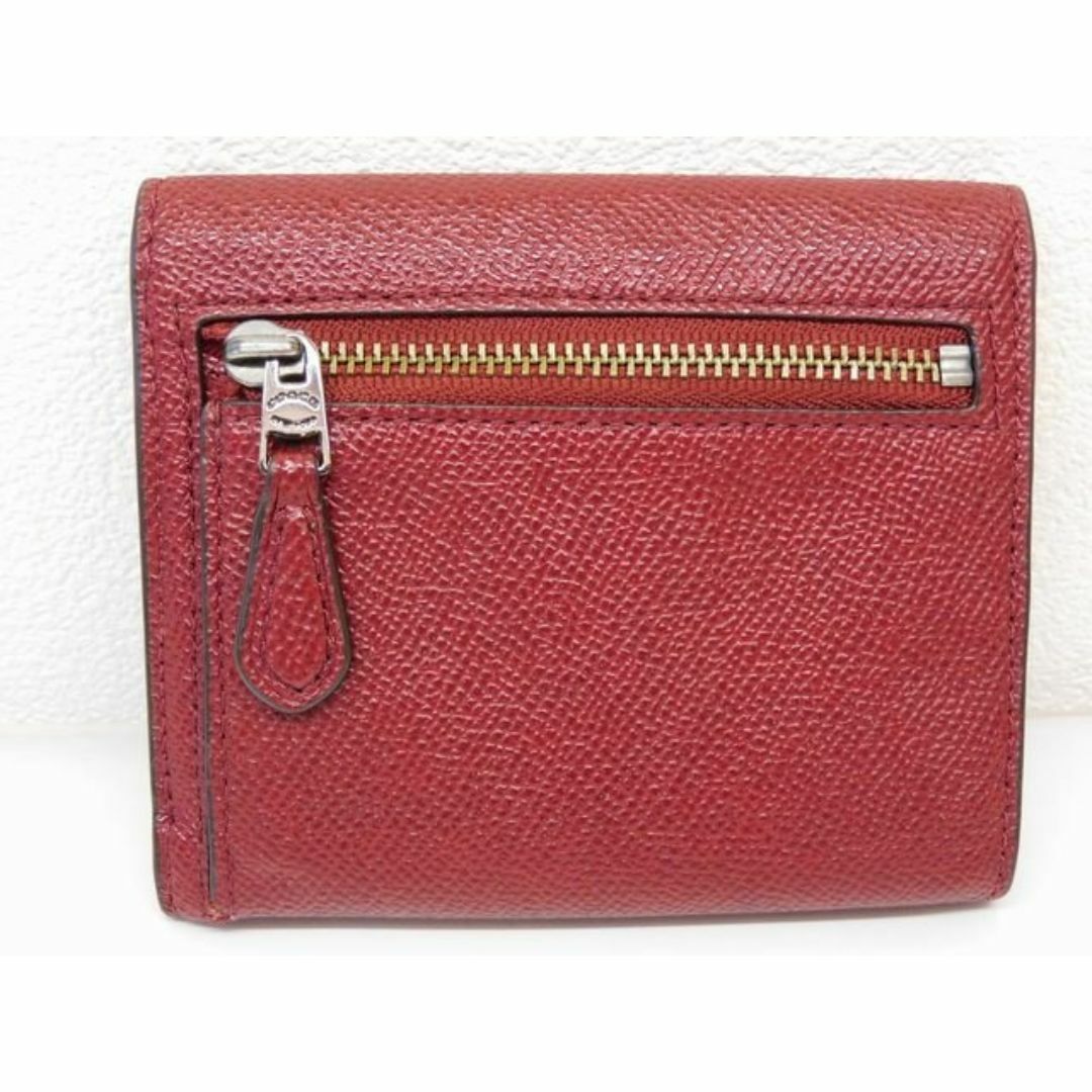 COACH - コーチ 財布 □ レザー レッド 赤系 コンパクト COACH - コーチ 財布 □ レザー レッド 赤系 コンパクト