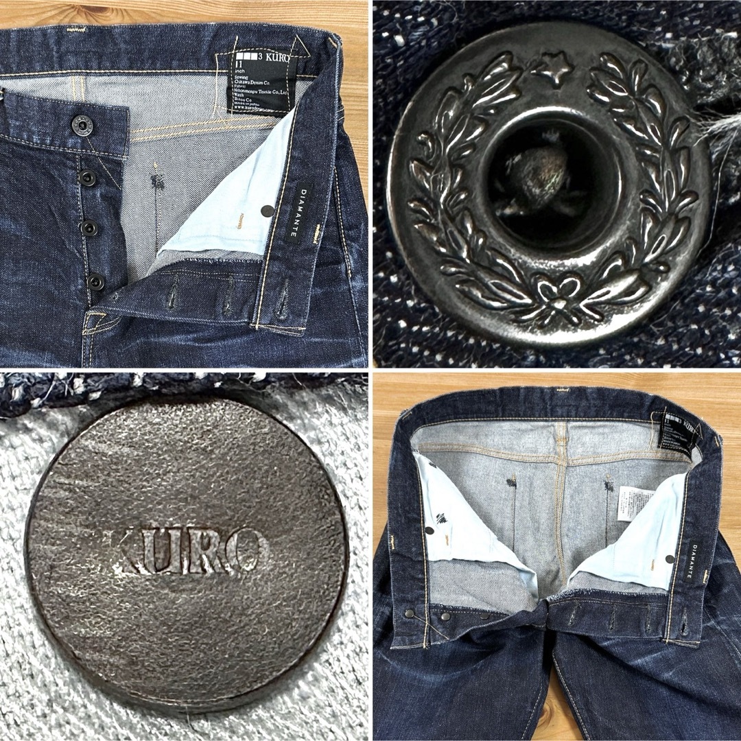 KURO - KURO クロ DIAMANTE 赤耳 セルビッジデニム 濃紺 KURO - KURO クロ DIAMANTE 赤耳 セルビッジデニム 濃紺