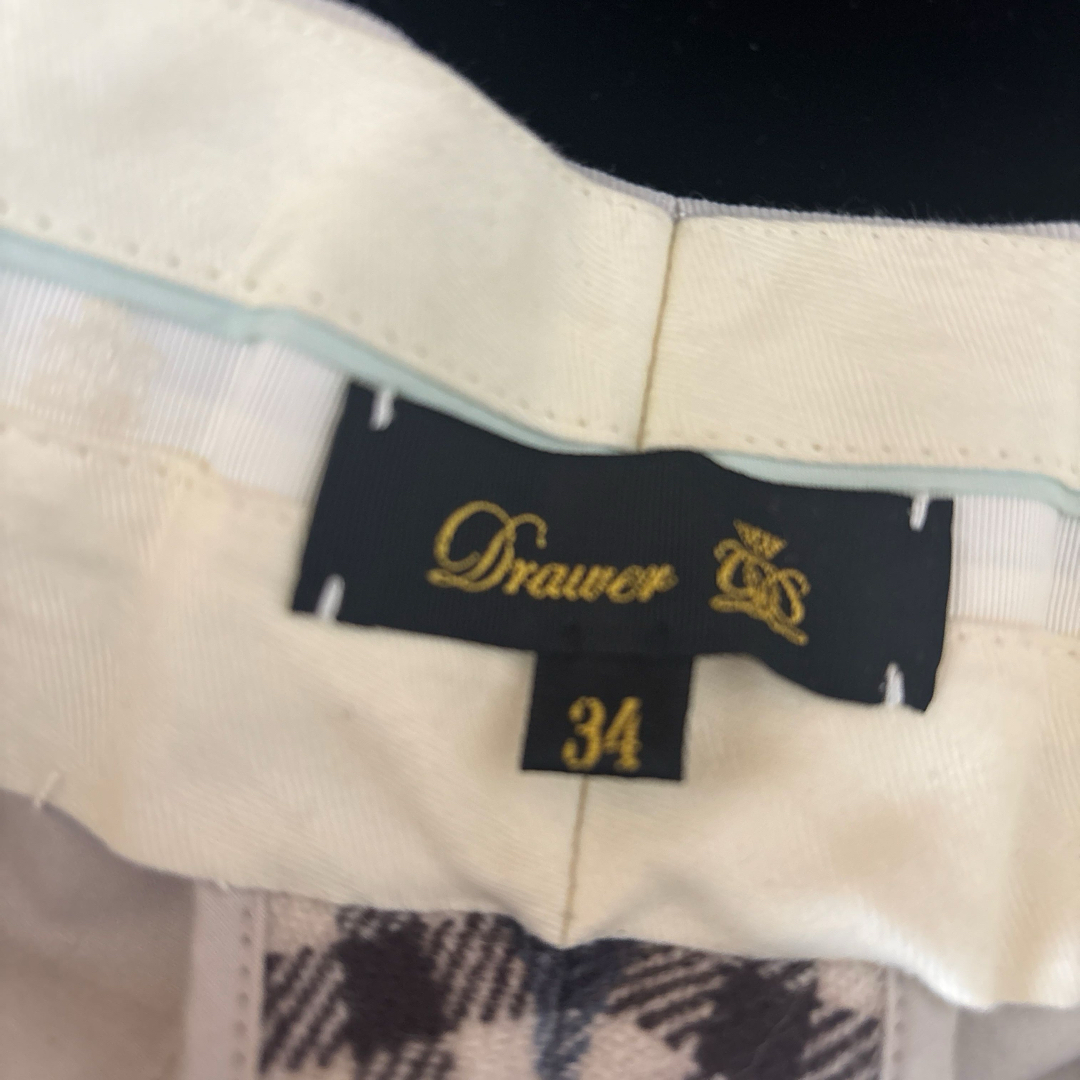 Drawer - 極美品 ドゥロワー ウールチェックパンツ サイズ34の Drawer - 極美品 ドゥロワー ウールチェックパンツ サイズ34の