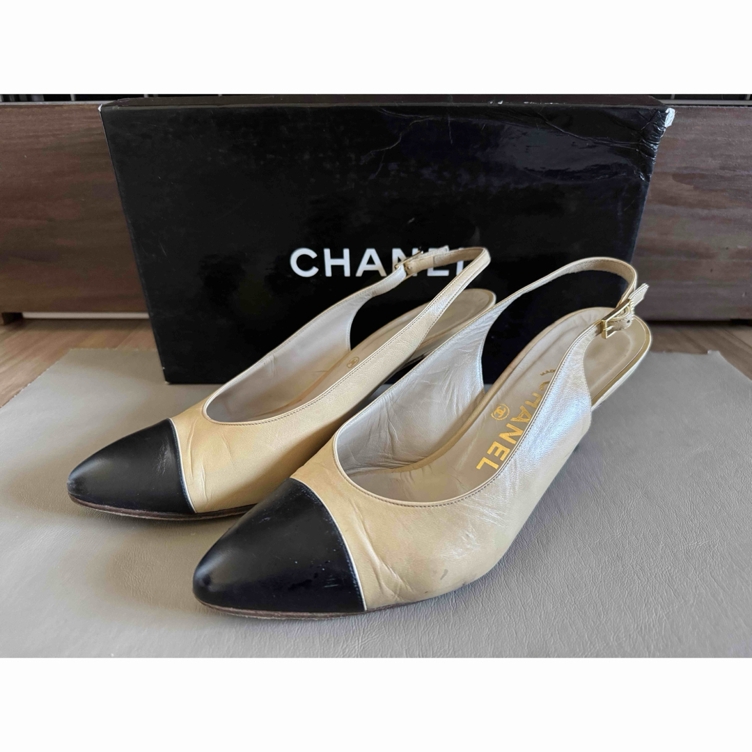 CHANEL - CHANEL バイカラー ストラップパンプス23cmの通販 by CHANEL - CHANEL バイカラー ストラップパンプス23cmの通販 by