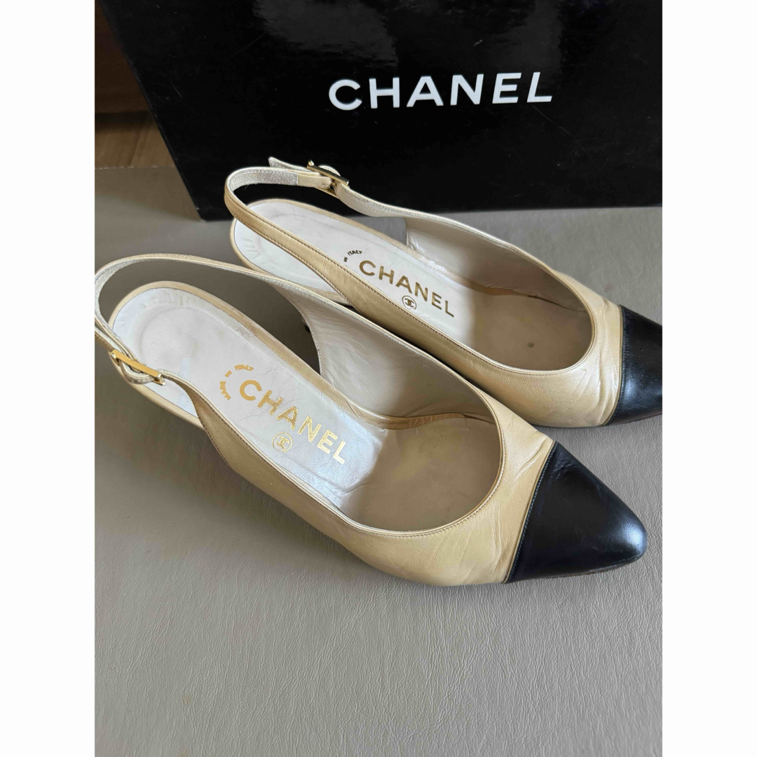 CHANEL - CHANEL バイカラー ストラップパンプス23cmの通販 by CHANEL - CHANEL バイカラー ストラップパンプス23cmの通販 by