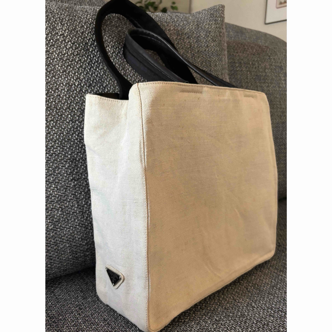 PRADA - PRADAプラダ リネンキャンパストートバッグの通販 by PRADA - PRADAプラダ リネンキャンパストートバッグの通販 by
