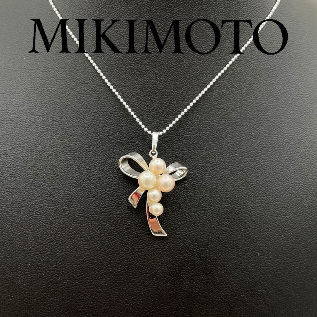 MIKIMOTO - MIKIMOTOミキモト リボン ペンダントトップ 真珠 本 MIKIMOTO - MIKIMOTOミキモト リボン ペンダントトップ 真珠 本
