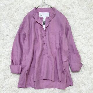 TICCA - 【美品】22SS ティッカ リネンノーカラーシャツ TICCA - 【美品】22SS ティッカ リネンノーカラーシャツ