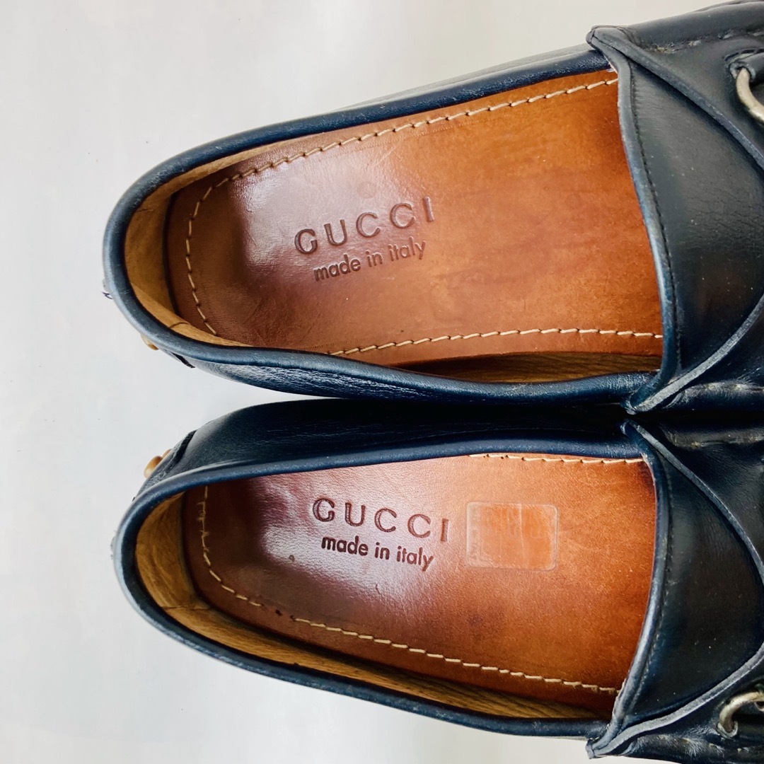 GUCCI - GUCCI グッチ 黒 ビットローファー 25cm 除菌・消臭済み GUCCI - GUCCI グッチ 黒 ビットローファー 25cm 除菌・消臭済み