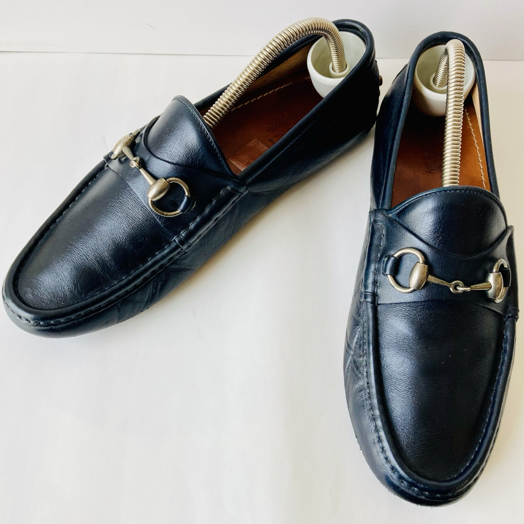 GUCCI - GUCCI グッチ 黒 ビットローファー 25cm 除菌・消臭済み GUCCI - GUCCI グッチ 黒 ビットローファー 25cm 除菌・消臭済み