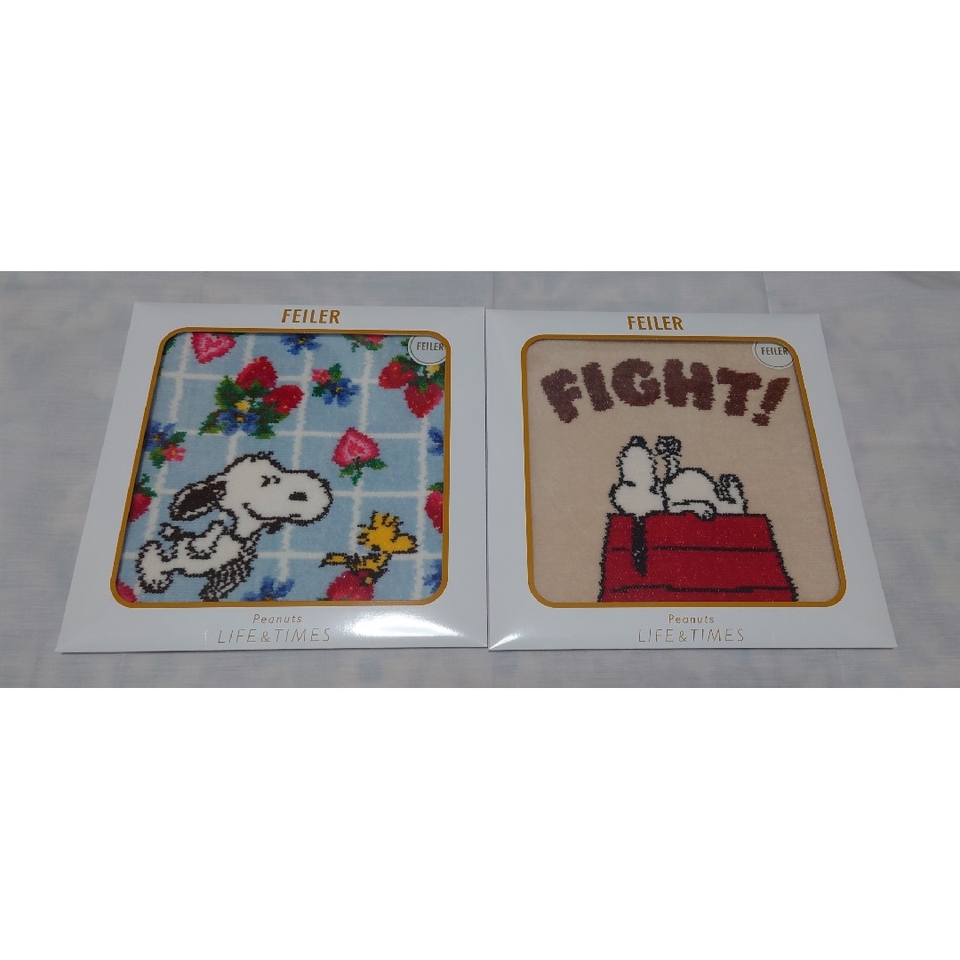 SNOOPY - PEANUTS LIFE&TIMES フェイラー ハンカチ スヌーピーの SNOOPY - PEANUTS LIFE&TIMES フェイラー ハンカチ スヌーピーの