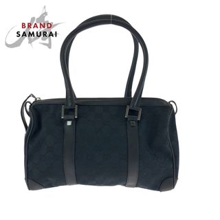 GUCCI - GUCCI グッチ ブラック 黒 シルバー金具 GGキャンバス GUCCI - GUCCI グッチ ブラック 黒 シルバー金具 GGキャンバス