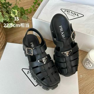 PRADA - PRADA プラダ モノリスフォームラバーサンダル 35 22.5 PRADA - PRADA プラダ モノリスフォームラバーサンダル 35 22.5