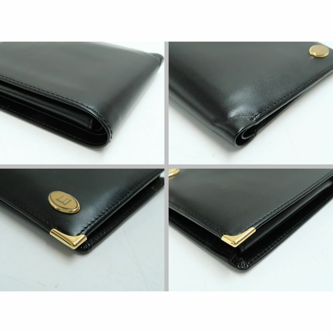 Dunhill - ダンヒル 二つ折り財布 黒色系 レザー フランス製 Dunhill - ダンヒル 二つ折り財布 黒色系 レザー フランス製