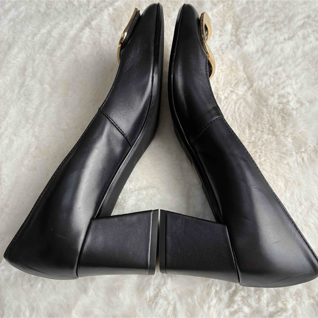 PELLICO - STATUS バックル付きレザーパンプス 36.5㎝ ブラック PELLICO - STATUS バックル付きレザーパンプス 36.5㎝ ブラック