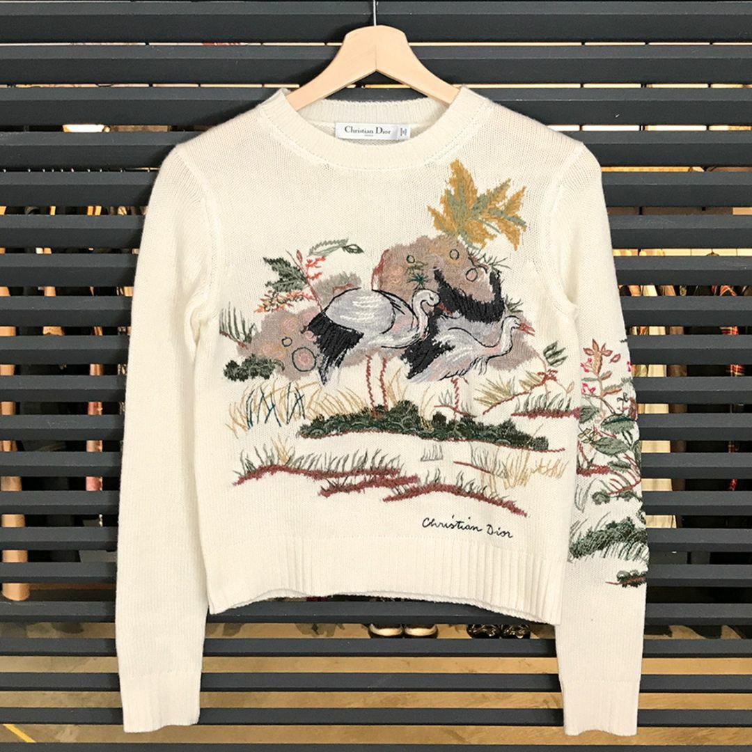 Dior - 超美品 ディオール エンブロイダリー 長袖ニット Dior - 超美品 ディオール エンブロイダリー 長袖ニット