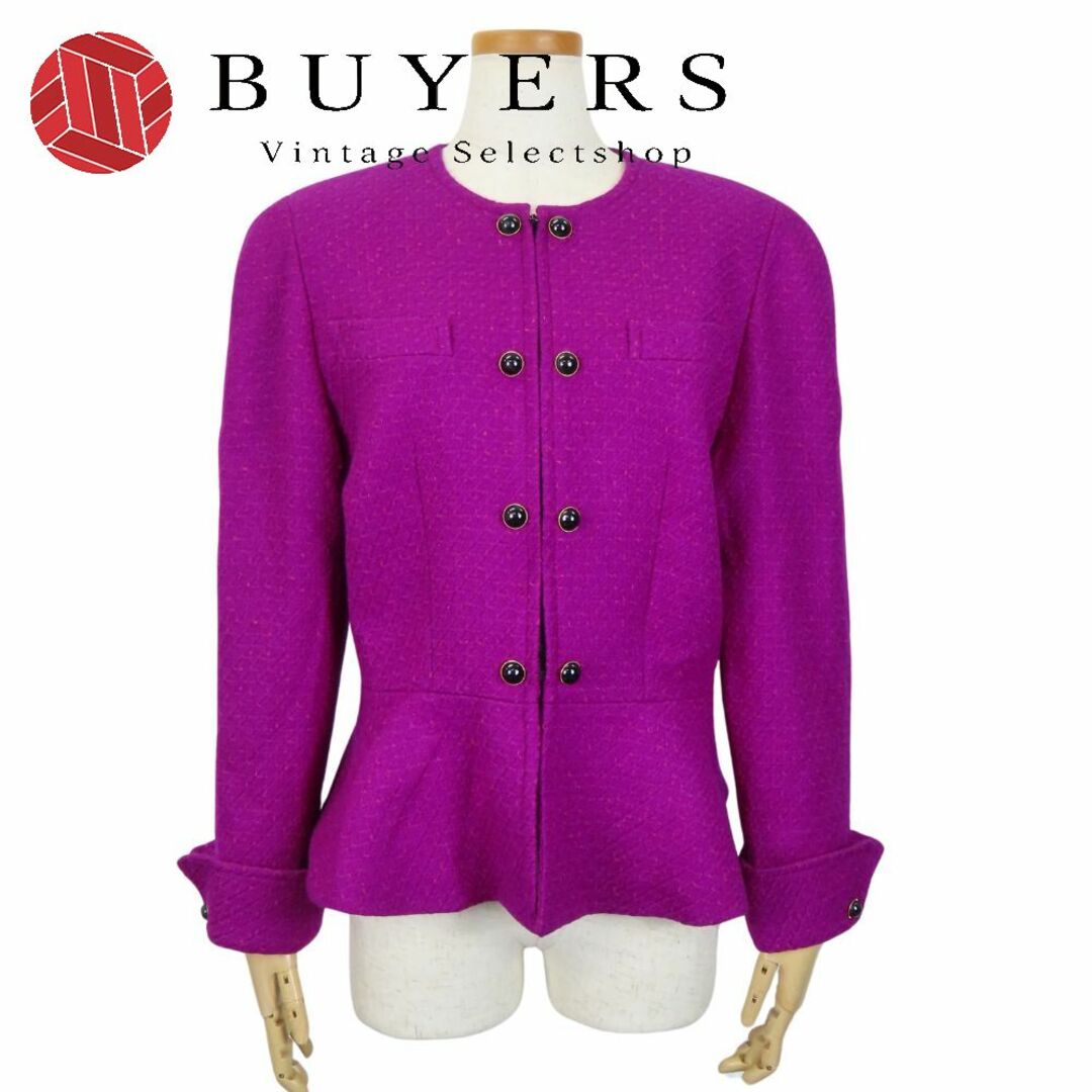 NINA RICCI - 【中古】 ニナリッチ ノーカラージャケット 9 A3 NINA RICCI - 【中古】 ニナリッチ ノーカラージャケット 9 A3