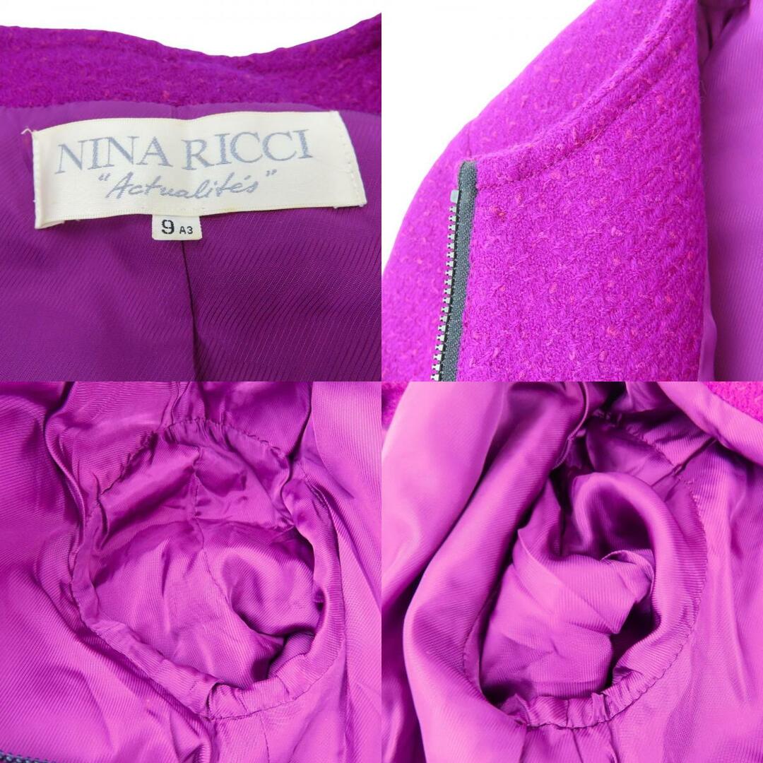 NINA RICCI - 【中古】 ニナリッチ ノーカラージャケット 9 A3 NINA RICCI - 【中古】 ニナリッチ ノーカラージャケット 9 A3