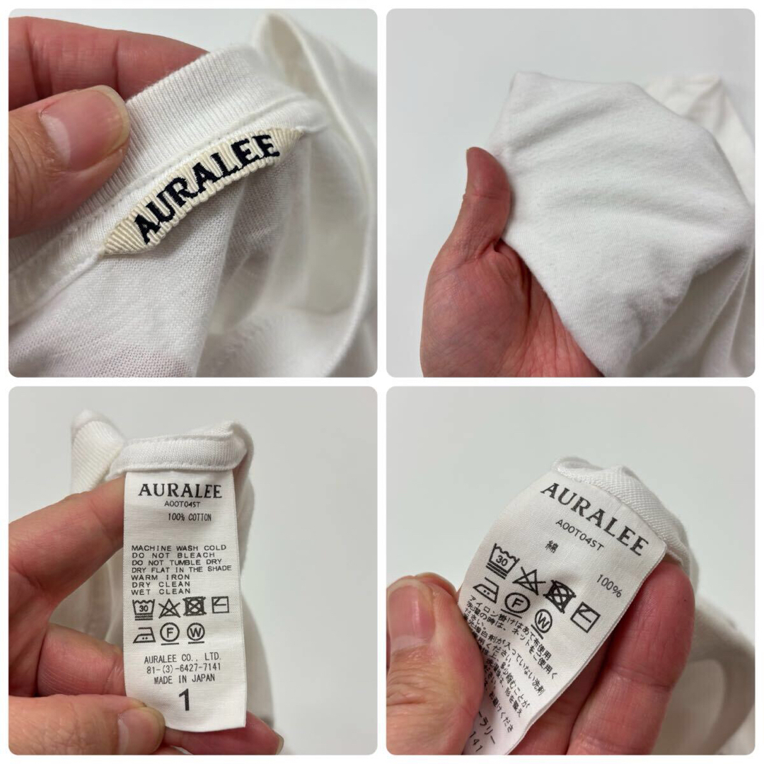 AURALEE - AURALEE シームレス クルーネック Tシャツ ホワイト AURALEE - AURALEE シームレス クルーネック Tシャツ ホワイト
