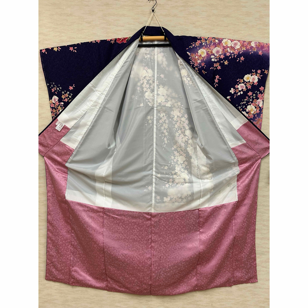 振袖 正絹 成人式 結婚式 紫紺 紫 紺 桜 八重桜 華麗の通販 by 振袖 正絹 成人式 結婚式 紫紺 紫 紺 桜 八重桜 華麗の通販 by