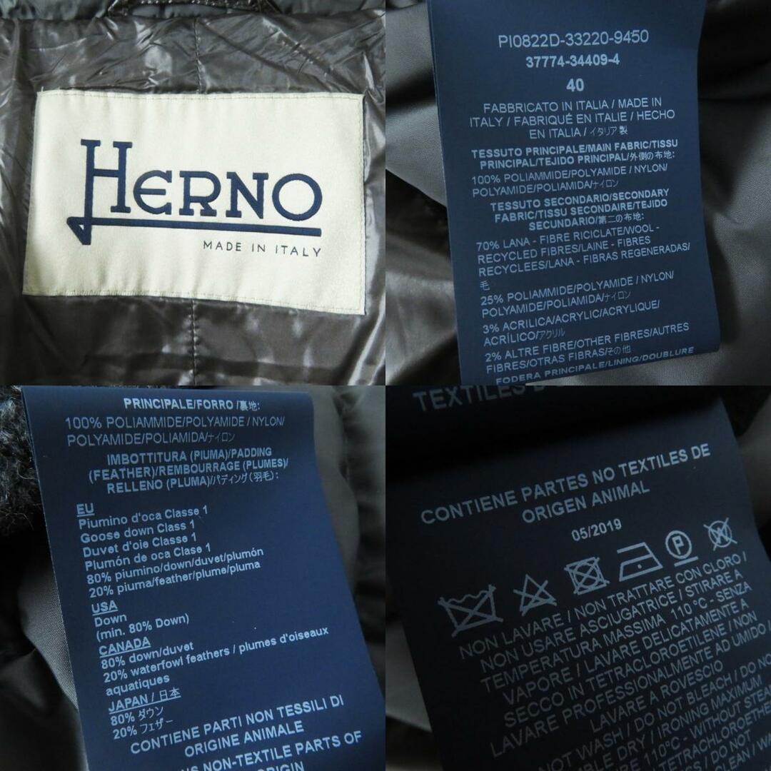 HERNO - 極美品◎Herno ヘルノ 2019年製 PI0822D ニット切替 HERNO - 極美品◎Herno ヘルノ 2019年製 PI0822D ニット切替