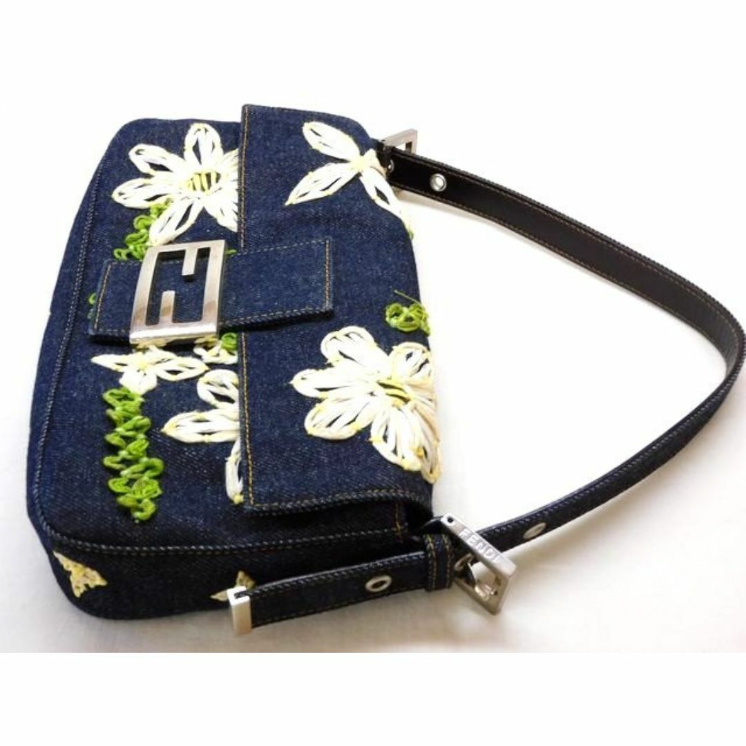 FENDI - 美品 フェンディ □ バケット フラワー 花 デニム FENDI - 美品 フェンディ □ バケット フラワー 花 デニム
