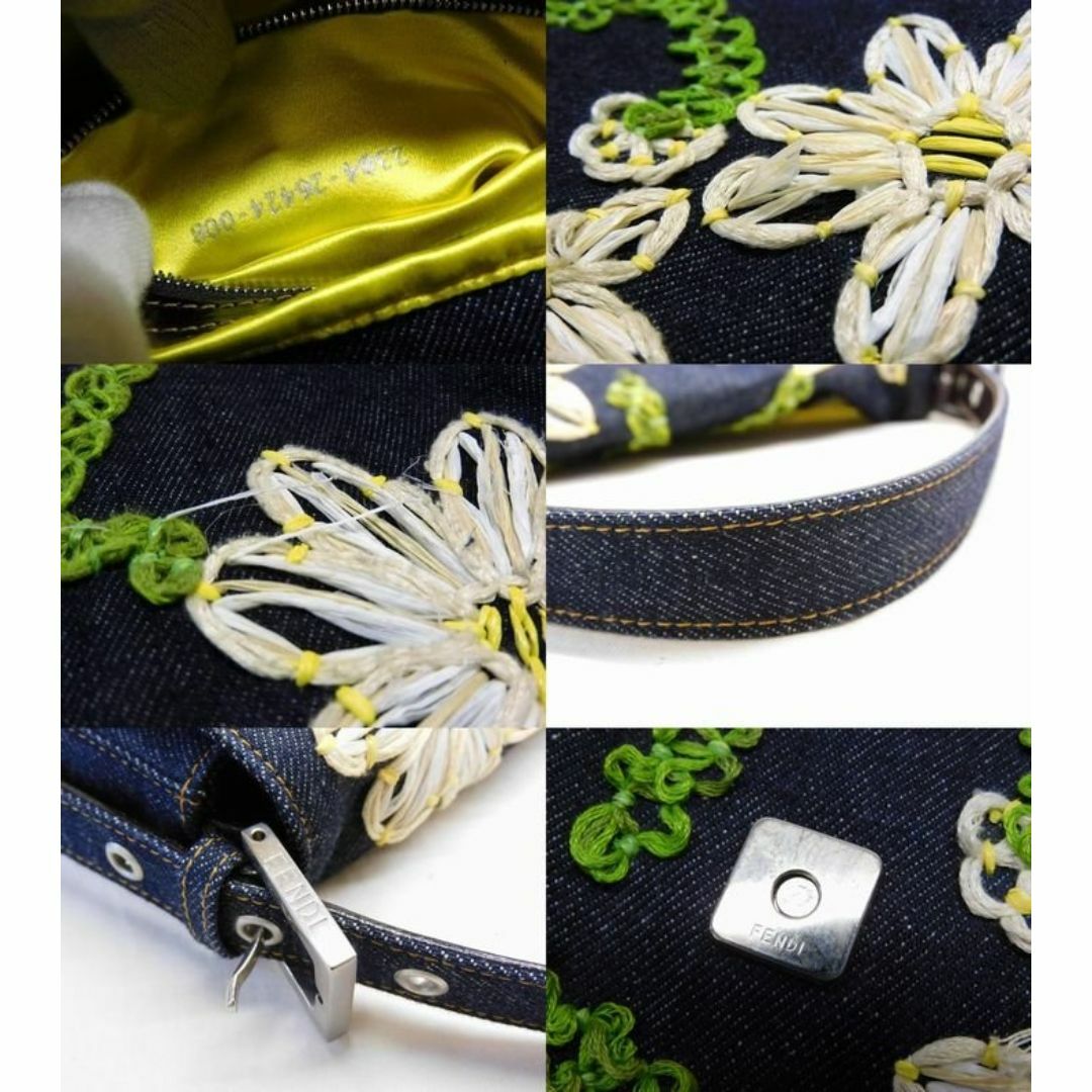FENDI - 美品 フェンディ □ バケット フラワー 花 デニム FENDI - 美品 フェンディ □ バケット フラワー 花 デニム